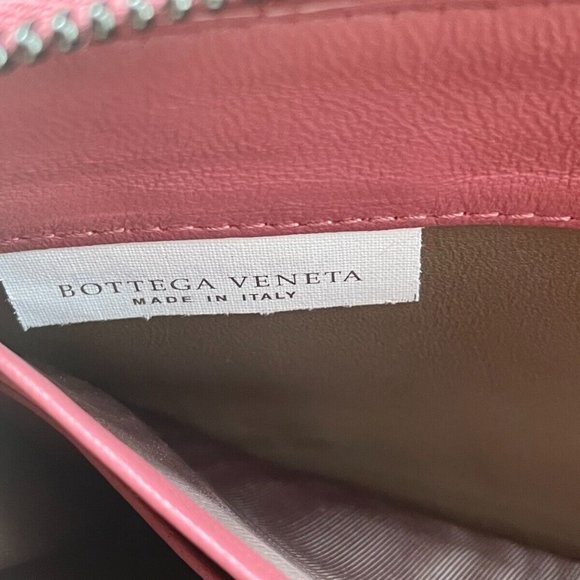 Bottega Veneta Wallet Intrecciato Lambskin Zippy Zip Around Clutch Purse Italy - Picture 6 of 11